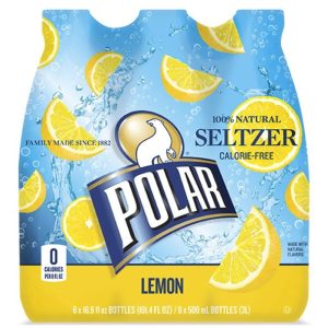 Polar Seltzer Wasser Zitrone 100% natürlich, – 6pk