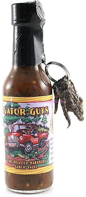 Gator-Guts Feuer geröstet Habanero & Knoblauch Chilisauce