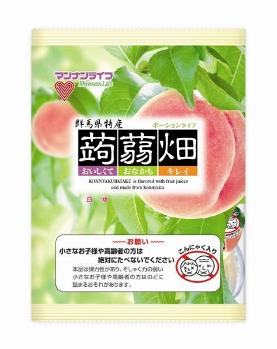 Mannan Life “Konnyaku Batake, Pfirsich Geschmack” Konjac Früchte Gelee, 25g x 10 Stück