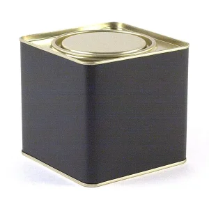 8-oz. Schwarze Plug-Top-Dose mit Deckel