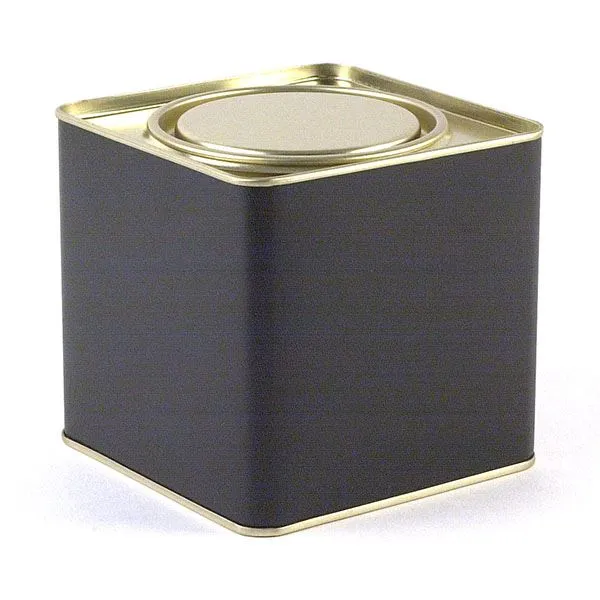8-oz. Schwarze Plug-Top-Dose mit Deckel