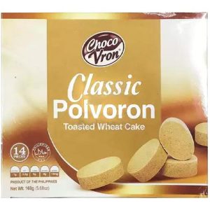Chocovron – klassischer Polvoron – gerösteter Weizenkuchen – 14 Stück – 168 g