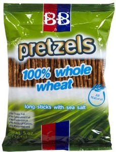 B & B Beigel 100% Vollkorn-Brezeln lange Stöcke Meersalz, Fall von 24 x 5 oz