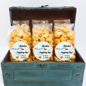 Heißluftballon – blau und rot – Popcorn favors