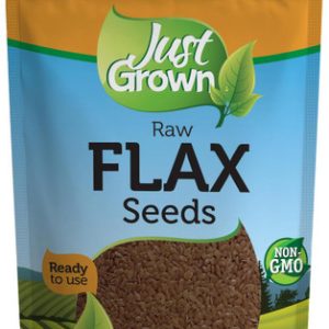 Just Grown rohe Flachssamen, 12 Unzen.