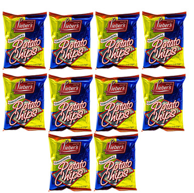 Lieber's Passah Original Kartoffelchips (Packung mit 10 Stück)