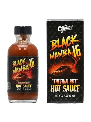 CaJohn's Black Mamba 16 Fatal Bite Chilisauce, 2oz
