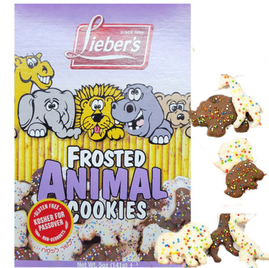 Lieber's Frosted Animal Kekse, koscher zum Passahfest, 5 oz