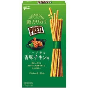 glico -pretz, knusprige dünne Brezeln, Kräuterhühnergeschmack, – 55g