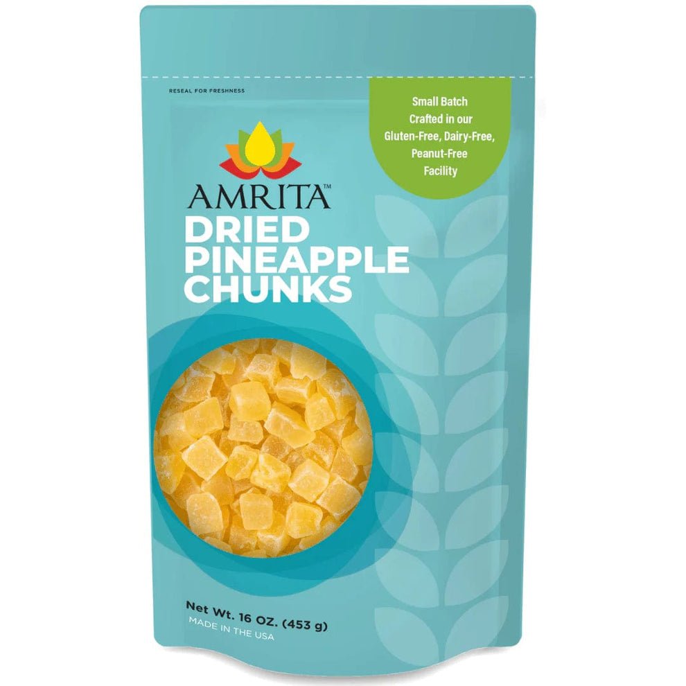 Amrita Bars Ananas (ungeschwefelt) – 10 x 1 LB Taschen