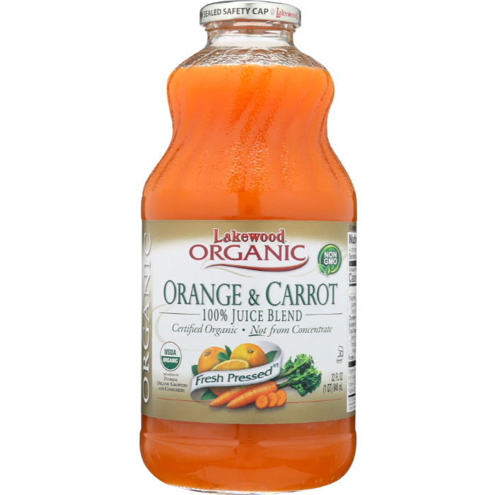 Lakewood – Bio Orange Karotte Juice, 32 fl oz – Packung mit 6 Stück
