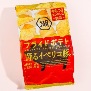 Koikeya Pride Kartoffelchips – tanzendes iberisches Schweinefleisch