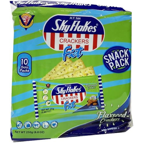 M.Y. San Skyflakes Crackers – Fit – Leinsamen Crackers – 10er Packung – 250 G