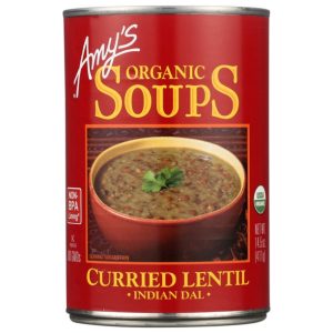 Amy's Organische Curry Linsensuppe, 14,5 Oz – Packung mit 12 Stück
