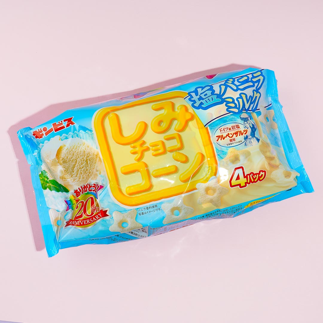 Ginbis Shimi Mais Stars Packung – Salzige Vanillemilch