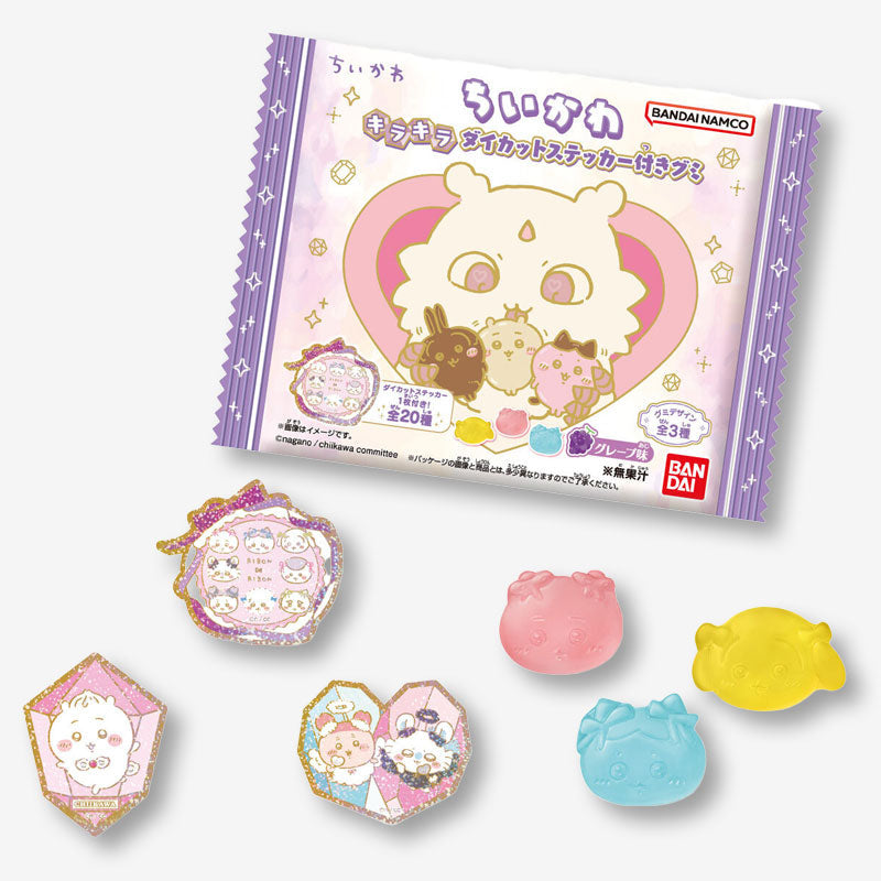 Chiikawa Gummy Süßigkeiten mit Glitzer Aufkleber