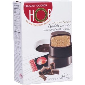 House of Polvoron – HOP Schokoladenüberzug – Milchbonbons in Pulverform – 12 Stück – 192 g