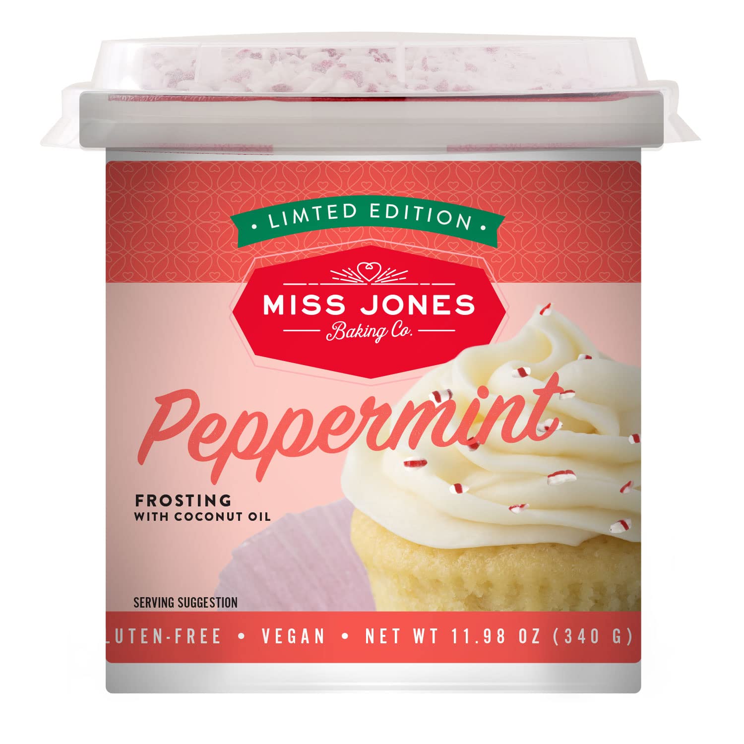 MISS JONES BAKING CO Frosting Pfefferminze, 11,98 oz – Packung mit 6 Stück
