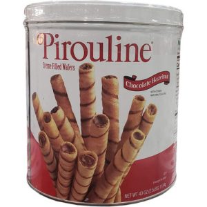 Pirouline Creme gefüllt Waffeln Schokolade Haselnuss, 40 Unzen.