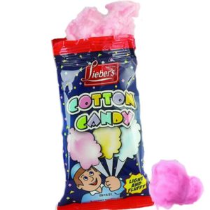 Lieber’s Baumwollbonbons, leichte & flauschige Vintage-Süßigkeiten, blau & rot Karneval, hohlen, Geburtstagsparty favores behandelt Lieferungen für Kinder, koscher, 1,6 Unzen Beutel – 45g