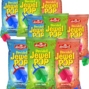 Dreidel Jewel Pop Ringform hanukkah Süßigkeiten, einzeln verpackt, koscher, Sortenpackung, 9 Zähler
