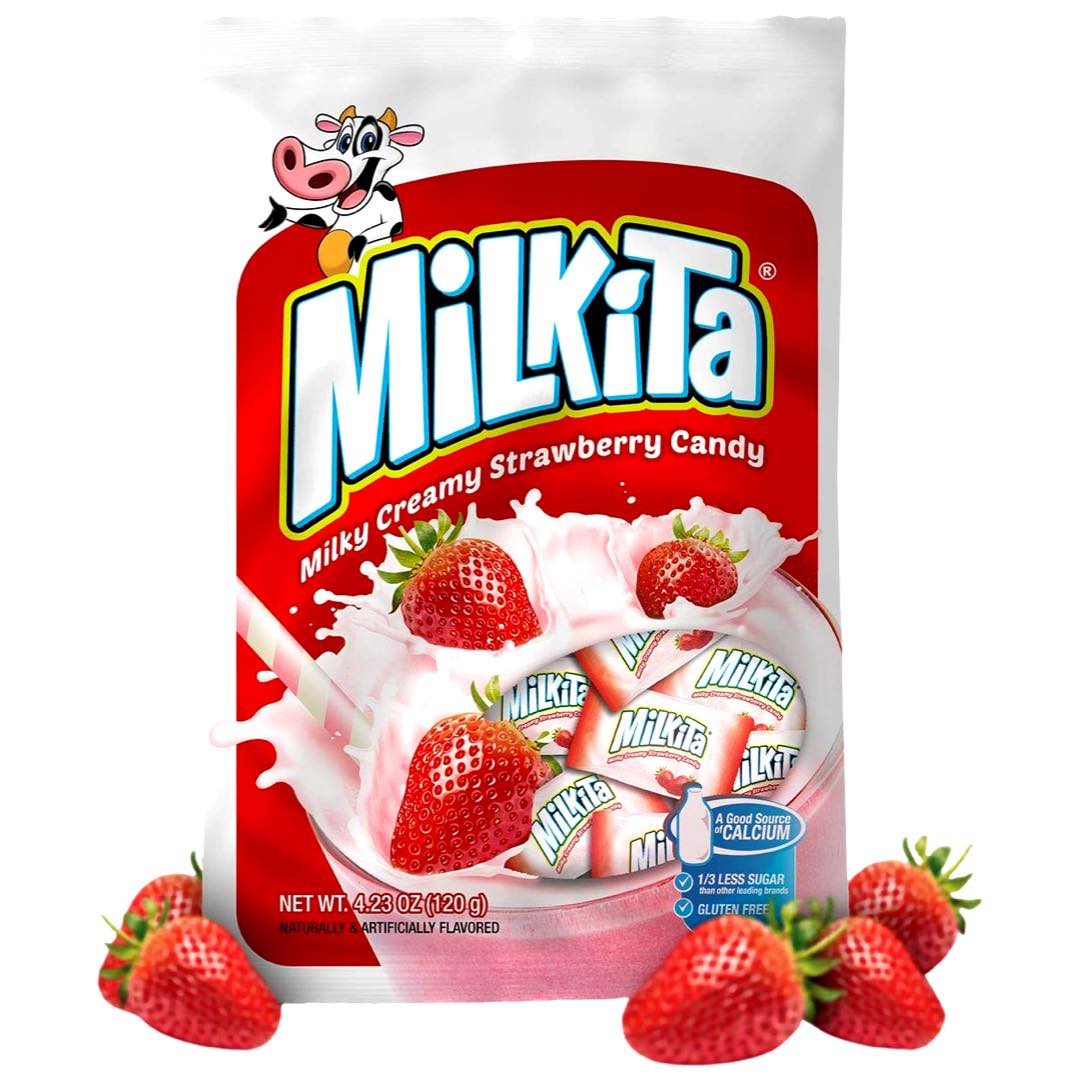 Milkita – Milky Creamy Erdbeere Süßigkeiten – 30 Stück – 120 G