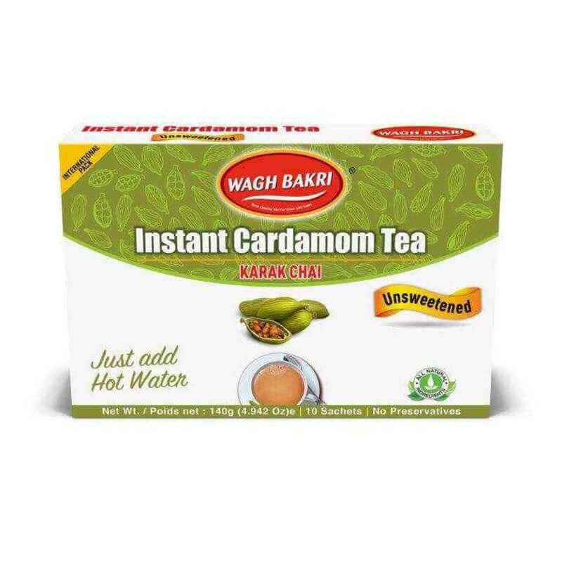 Wagh Bakri Instant Kardamom Tee ungesüßt 140g