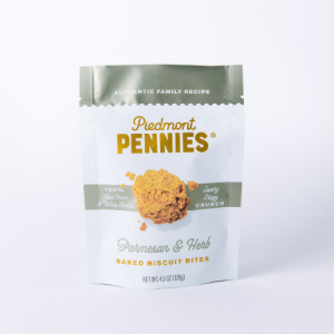Piedmont Pennies – Parmesan & Herb Käse Cracker, mittelgroße Beutel