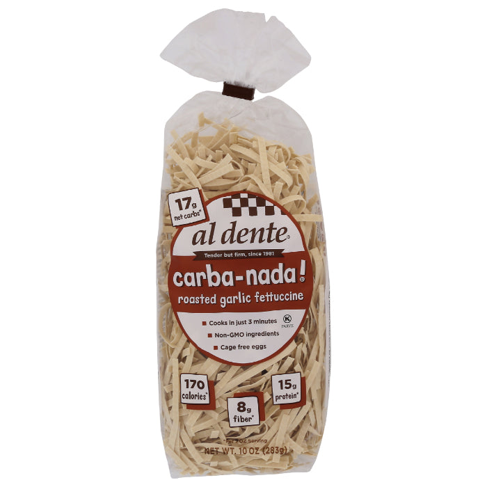 Al Dente – Fettuccine Low Carb Gebratene Knoblauchpasta, 10 Oz – Packung mit 6 Stück