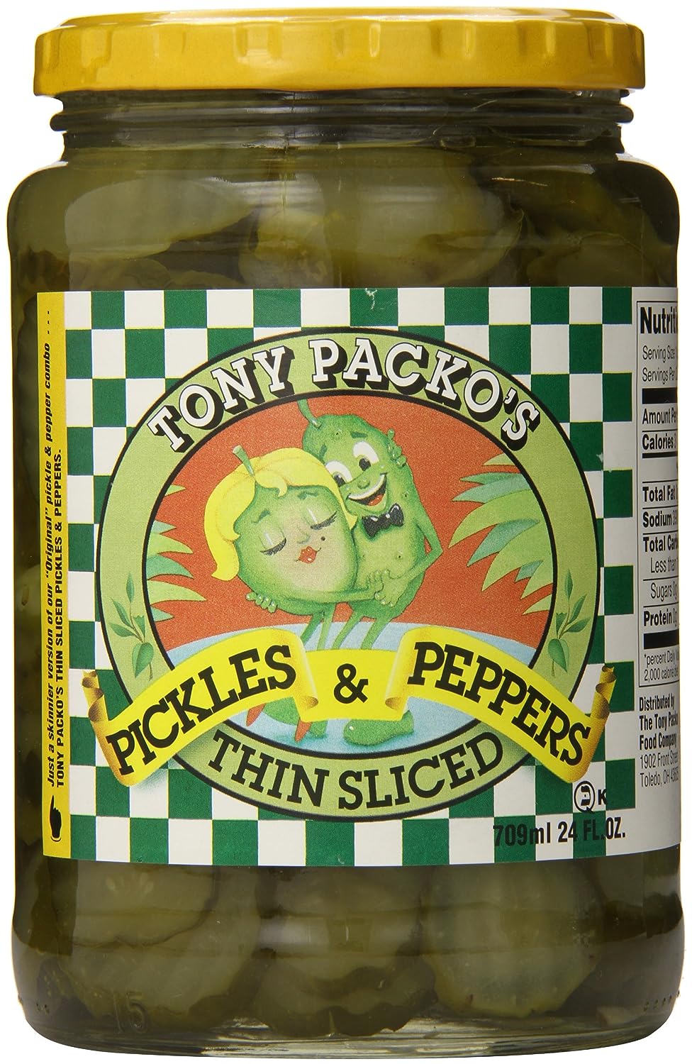 Tony Packos – Packo Dünne geschnittene Gurken & Paprika, 24 Oz – Packung mit 12 Stück