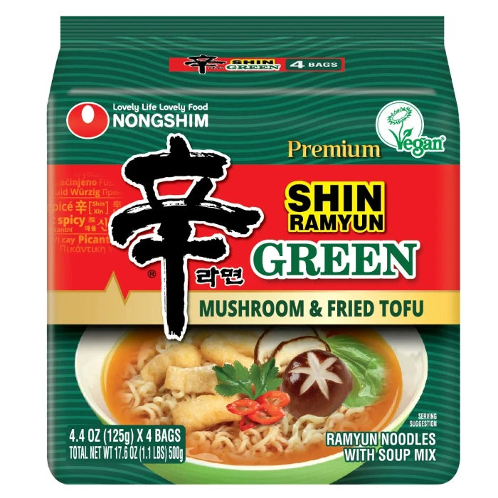 Nong Shim Noodle Grün Ramyun 17.6 OZ – Packung mit 4 Stück
