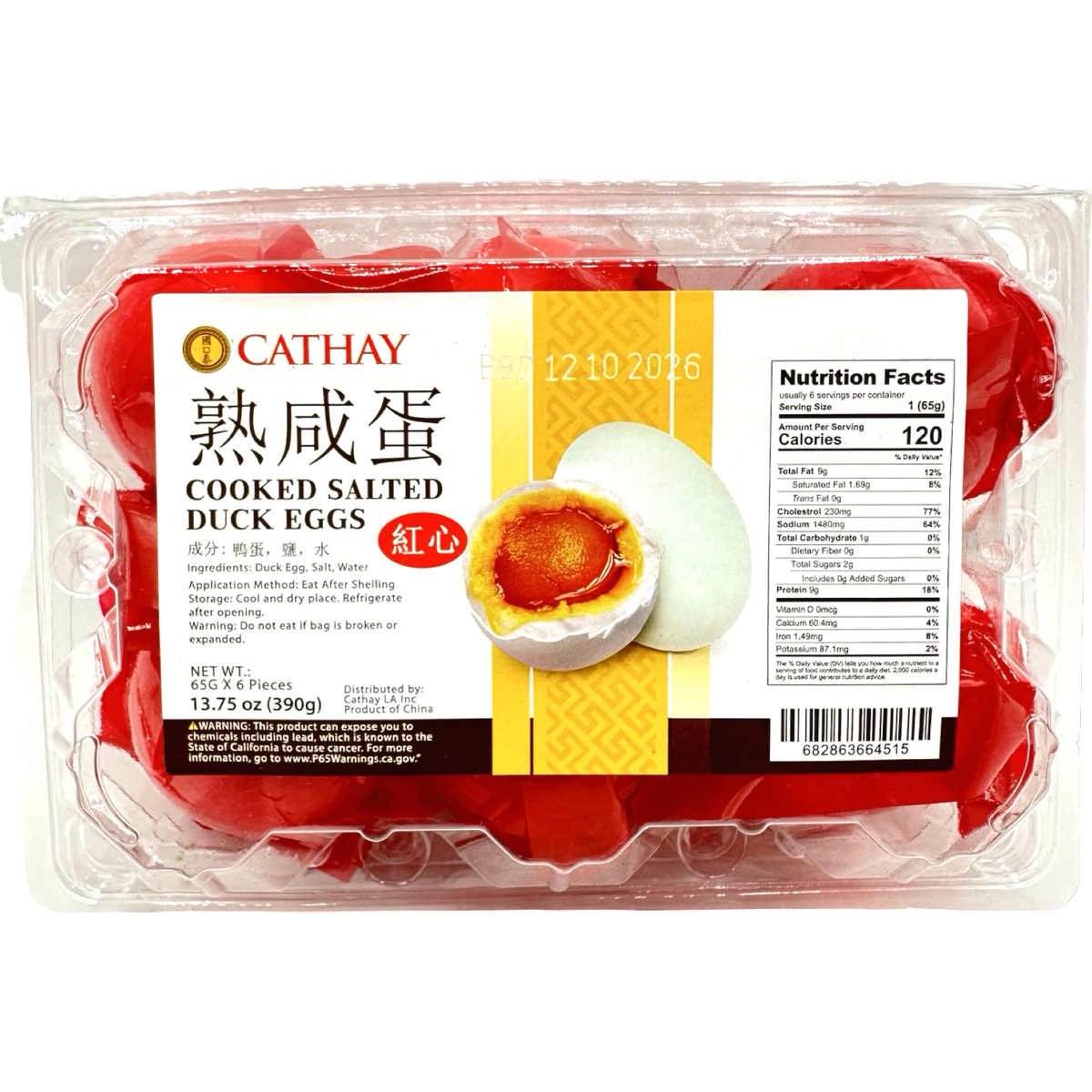 Cathay – COOKED Salz DUCK EGG – Itlog Na Pula – 6 Stück