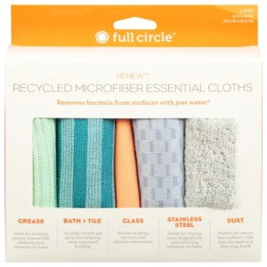 Full Circle home – recyceltes Mikrofaser- Essential Tuch, 5 Stück (Packung)