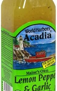 World Harbors Acadia Zitronenpfeffer und Knoblauch Marinade 16 Unzen – Packung mit 6 Stück