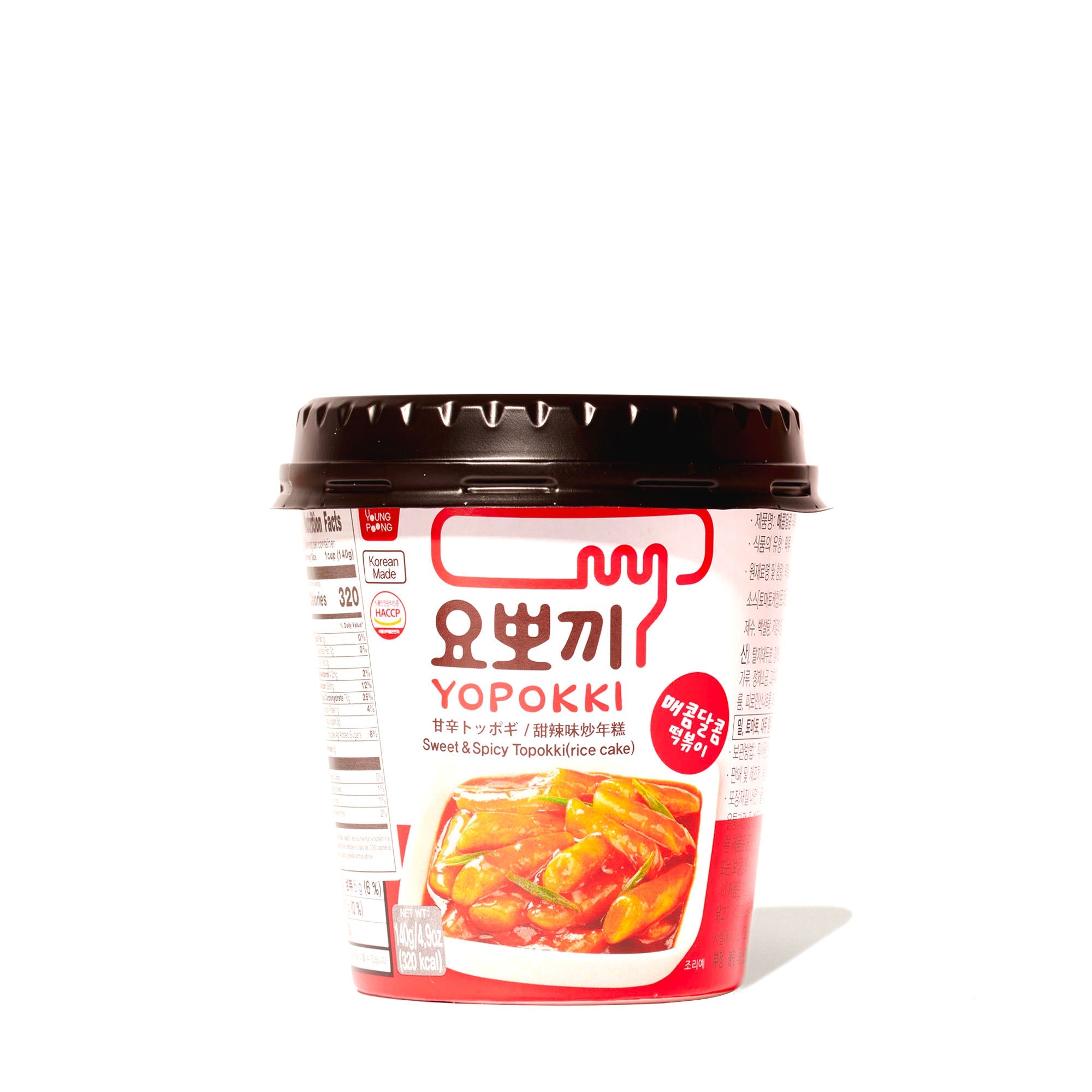 Yopokki Instant Tteokbokki Reis Kuchen Cup: Original Süß & Würzig
