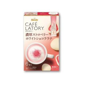 AGF Blendy Cafe Latory Stick Erdbeere weiße Schokolade Latte – 6 Stück