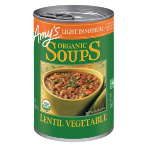 Amy's Organische Linsen-Gemüsesuppe 14.5 Oz – Packung mit 12