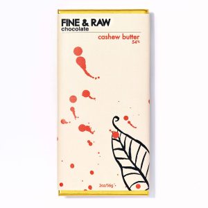 Fine and rohe Schokoriegel, Cashewbutter gefüllt, Bio (54% Kakao / Kakao) – 10 bar x Etui – 2oz