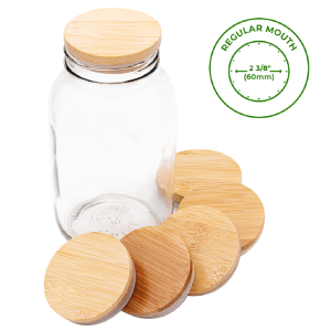mason jar lifestyle – Bambus Lagerung Stopfen Deckel für Maurer Gläser: Regu