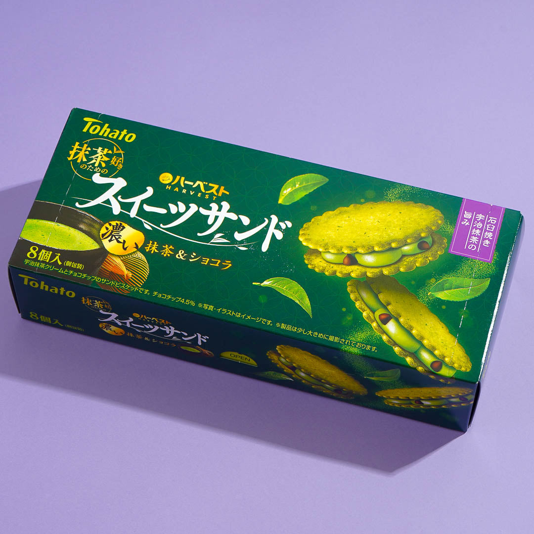 Tohato Biskuit-Sandwich für die Ernte – dunkel Matcha