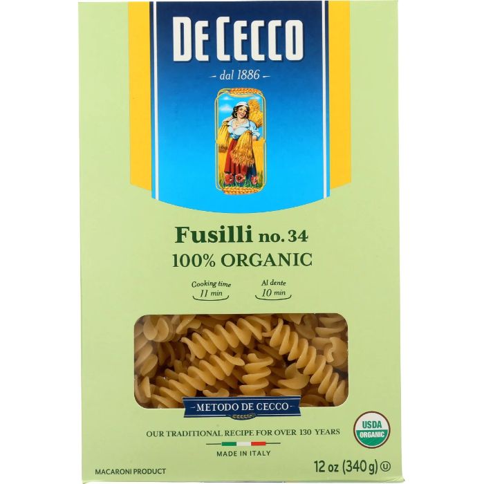 De Cecco – Bio Fusilli Pasta, 12 Oz (Packung mit 12)