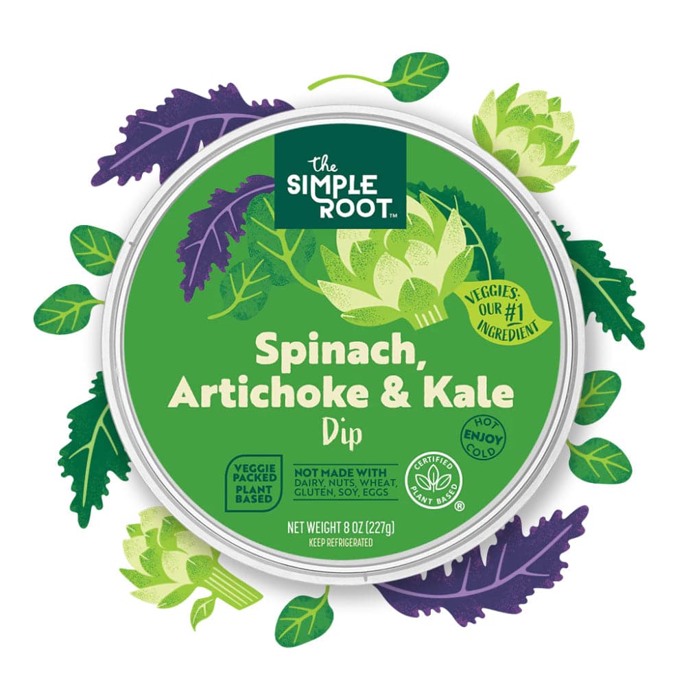 Die einfache Wurzel – Spinat, Artischocke & Kale Dip 8 Oz – (6er Packung)