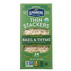 Lundberg Bio Cracker Basilikum Thymian dünn leicht gesalzen, 6 Unzen
