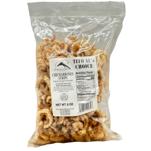 TITO AL'S Choice – Schweineknacken Chicharrones Streifen – Salz & Essig – 8 OZ