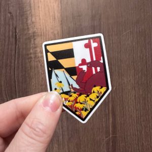 die Buchstaben mdn – maryland Banner Vinyl Aufkleber: klein