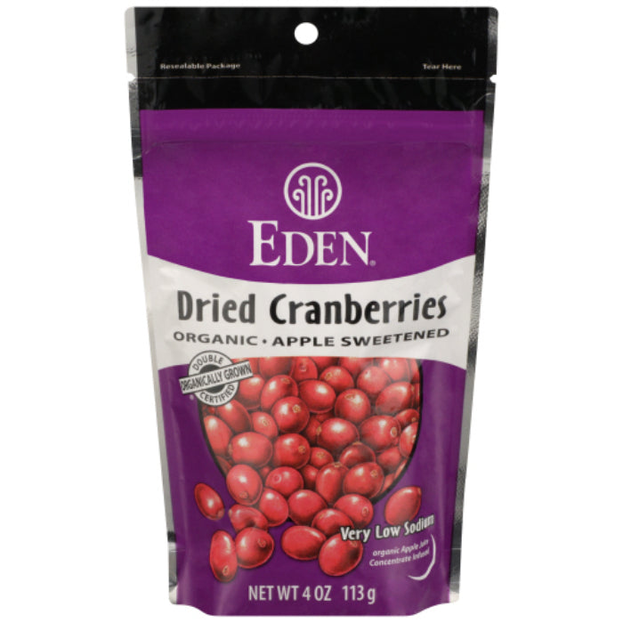 EDEN FOODS Frucht getrocknet Cranberry 4 OZ – Packung mit 1