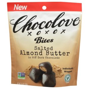 Chocolove gesalzene Mandelbutter in dunklen Schokoladenbissen, 3,5 Unzen