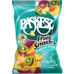 Paskesz Tropical Fruit Snacks, Fat Free, Glutenfrei, 5 Unzen