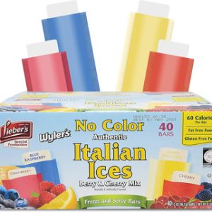 Wyler's Italian Ice, Keine Farbe, Berry & Kirsche Mischung, Fettfrei, 40 Stück
