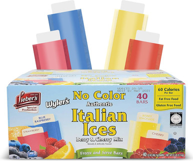Wyler’s Italian Ice, No Color, Beeren- & Kirschmischung, fettfrei, 40 Zähler